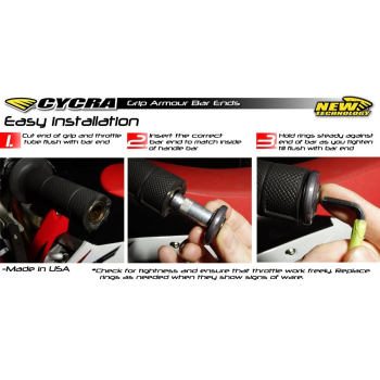 CYCRA końcówki kierownicy czarne-9478